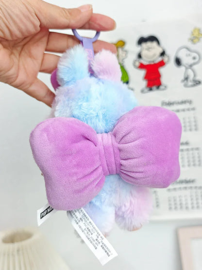 First Generation, Second Generation, Third Generation Keychains Labubu Macaron Sitting Clothes Party Big Bow Wings Gift